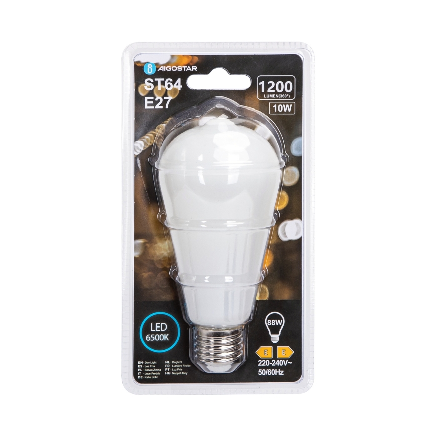 LED Žárovka ST64 E27/10W/230V 320° 6500K - Aigostar