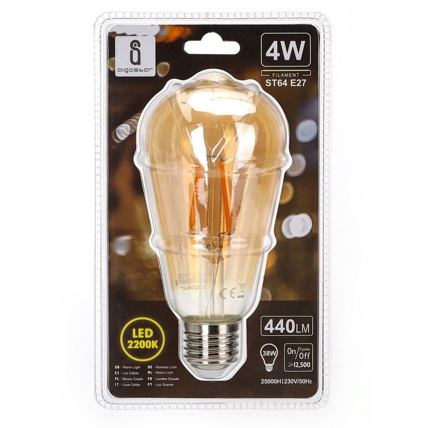 LED Žárovka ST64 E27/4W/230V 2200K - Aigostar