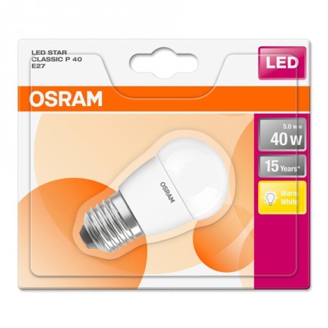 LED Žárovka STAR P40 E27/5W/230V 2700K - Osram