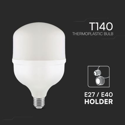 LED Žárovka T140 E27/50W/230V 6500K