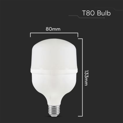 LED Žárovka T80 E27/20W/230V 4000K