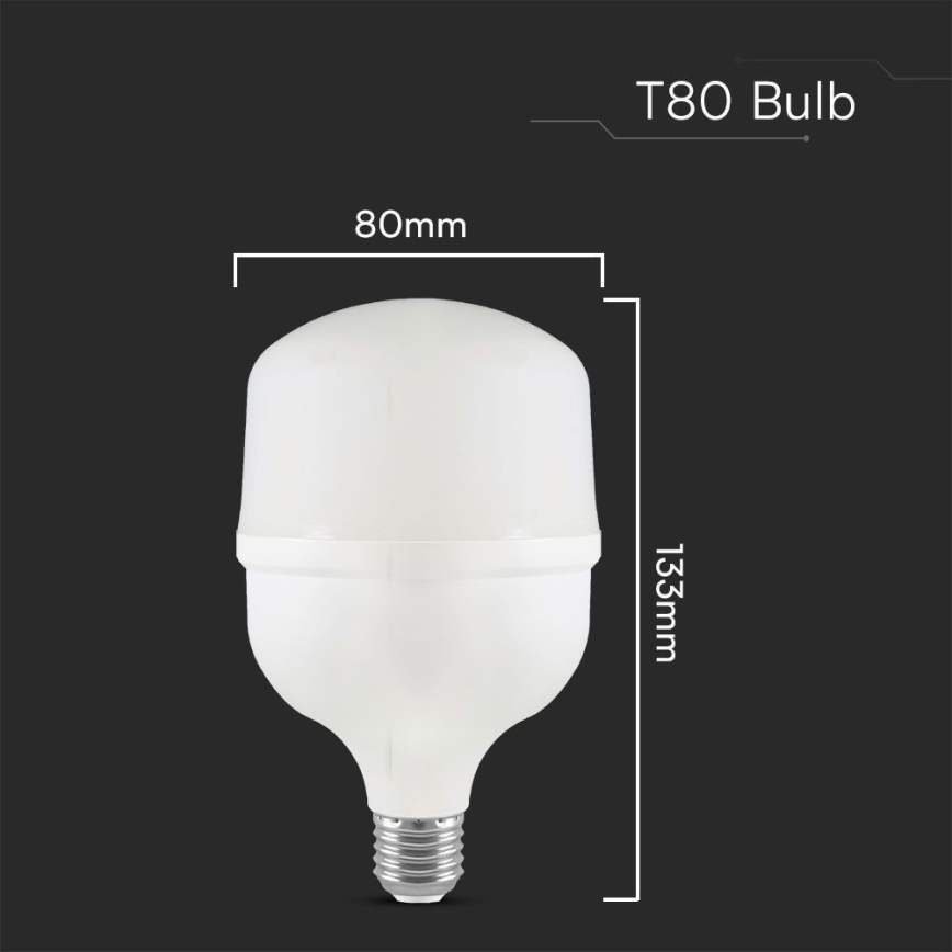 LED Žárovka T80 E27/20W/230V 4000K