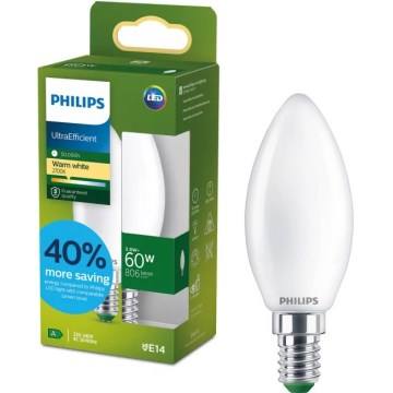 LED Žárovka ULTRAEFFICIENT Philips B35 E14/3,8W/230V 2700K