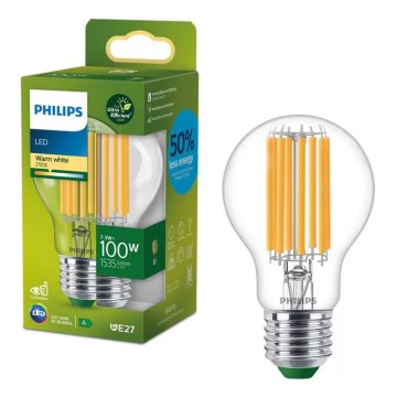 LED Žárovka ULTRAEFFICIENT VINTAGE Philips A60 E27/7,3W/230V 2700K