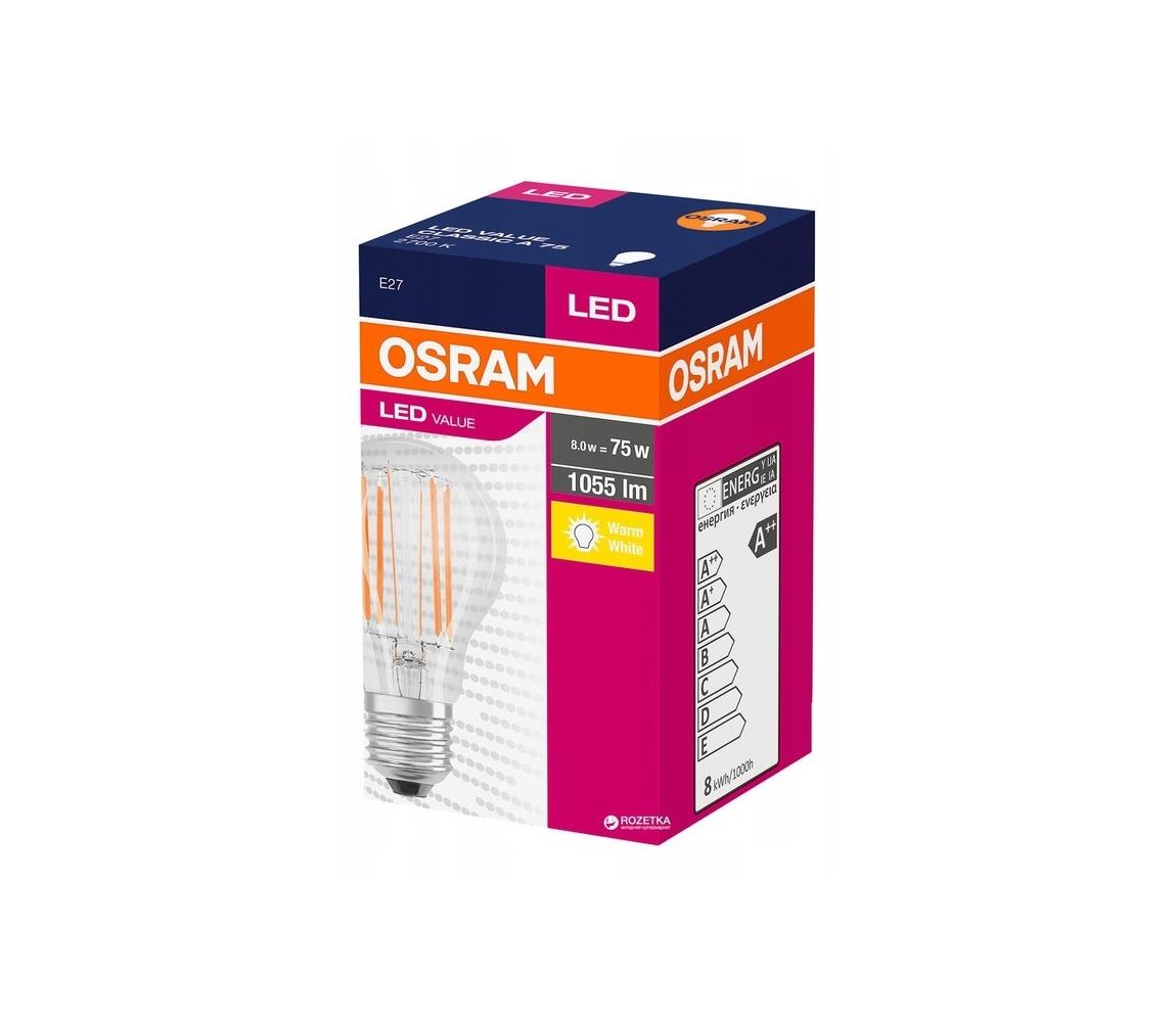 Osram LED Žárovka VALUE A60 E27/8W/230V 2700K