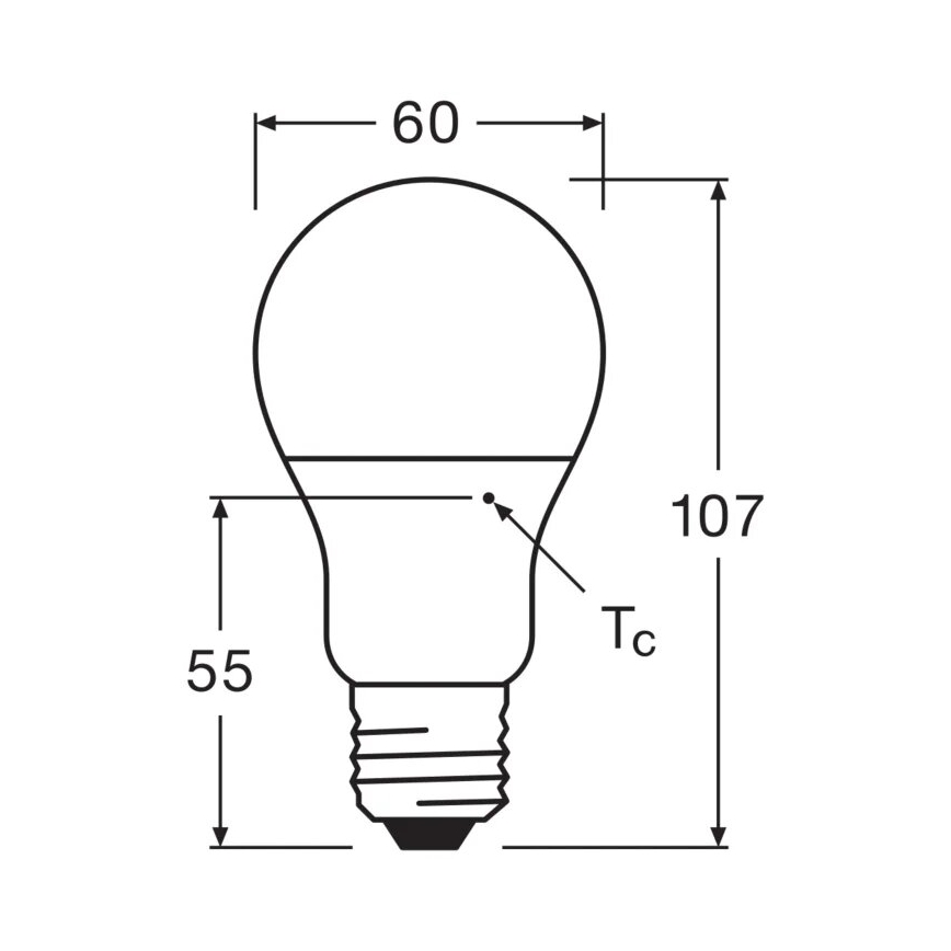 LED Žárovka VALUE A60 E27/8W/230V 4000K - Osram