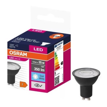 LED Žárovka VALUE PAR16 GU10/4,5W/230V 4000K 120° černá - Osram