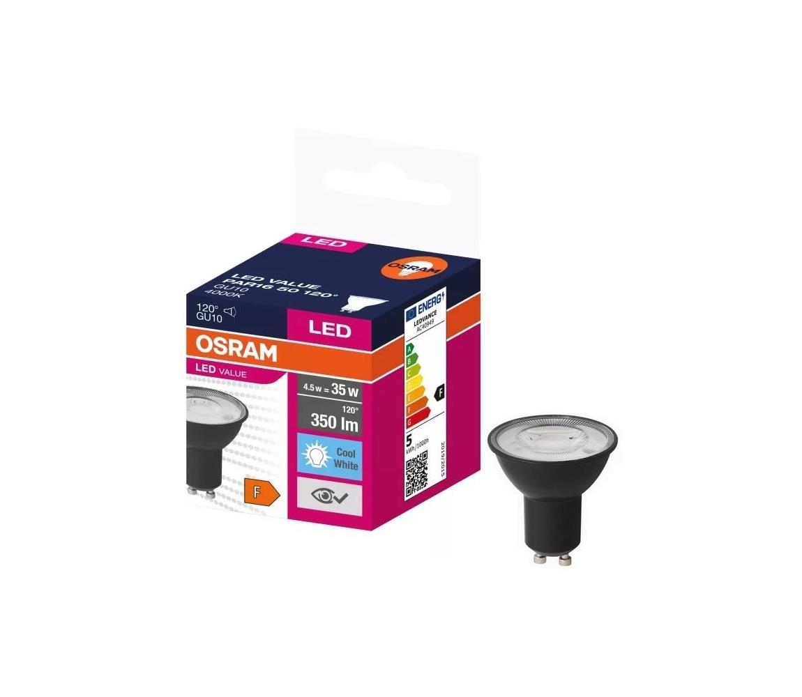 Ledvance LED Žárovka VALUE PAR16 GU10/4,5W/230V 4000K 120° - Ledvance P225230