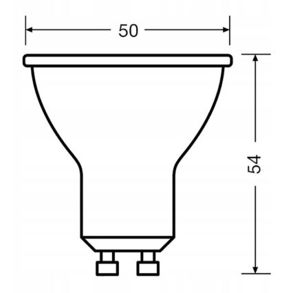LED Žárovka VALUE PAR16 GU10/4,5W/230V 4000K 36° černá - Osram