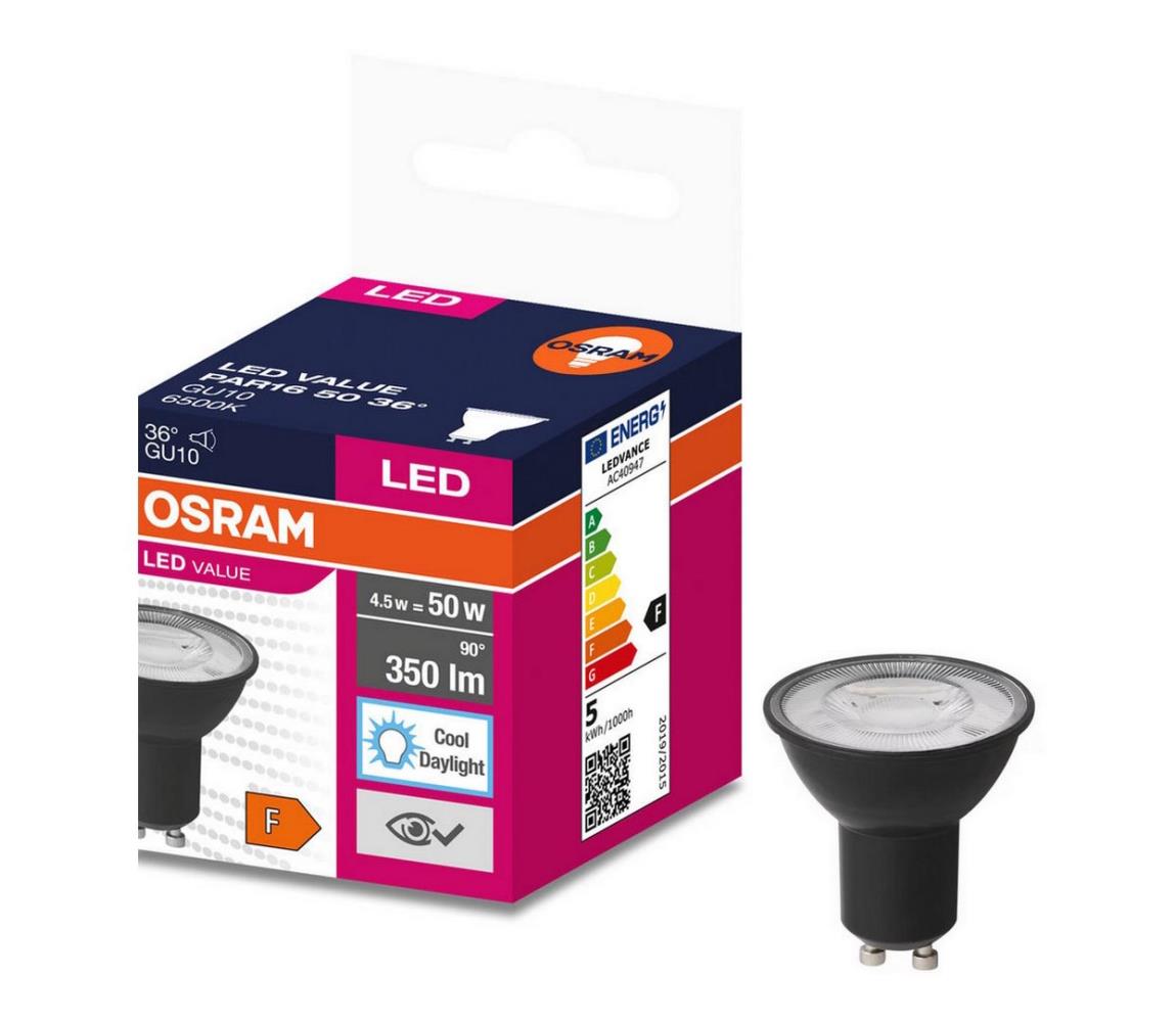 Ledvance LED Žárovka VALUE PAR16 GU10/4,5W/230V 4000K 36° - Ledvance P225227