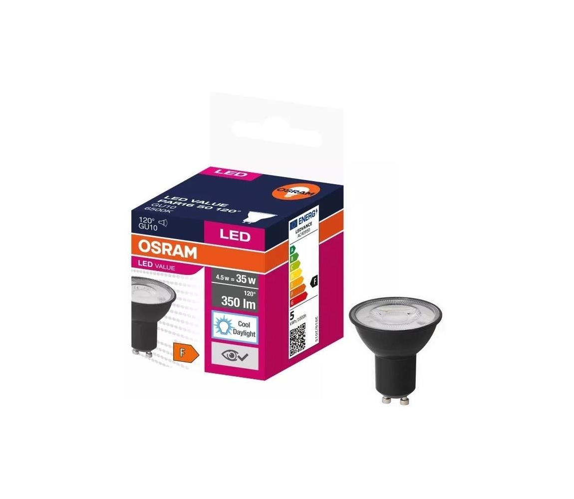 Ledvance LED Žárovka VALUE PAR16 GU10/4,5W/230V 6500K 120° - Ledvance P225231