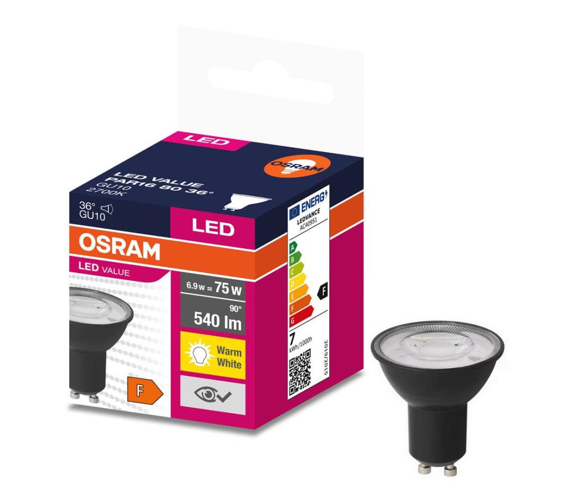 Ledvance LED Žárovka VALUE PAR16 GU10/6,9W/230V 2700K 36° - Ledvance P225232