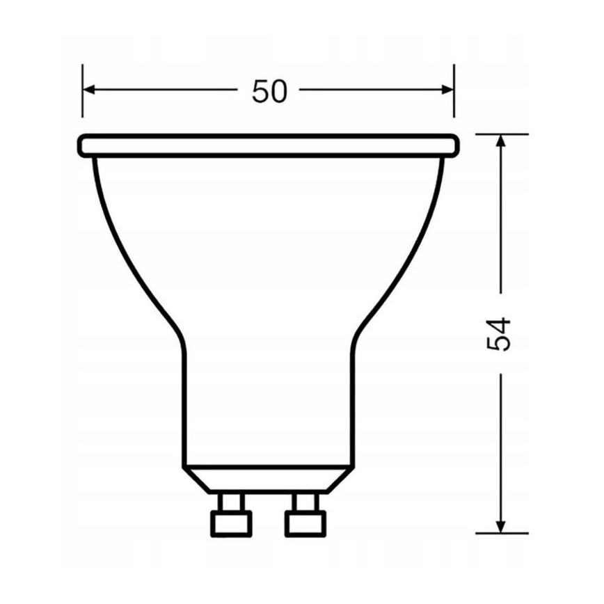 LED Žárovka VALUE PAR16 GU10/6,9W/230V 4000K 36° černá - Ledvance
