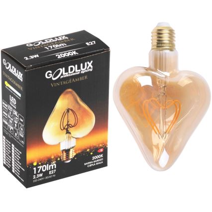 LED žárovka VINTAGE AMBER E27/2,5W/230V 2000K