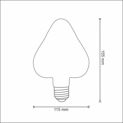 LED žárovka VINTAGE AMBER E27/2,5W/230V 2000K