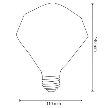 LED žárovka VINTAGE AMBER E27/4W/230V 2700K