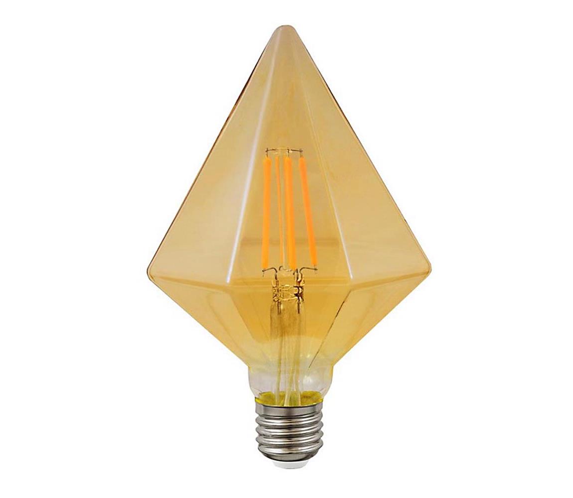 Polux LED žárovka VINTAGE AMBER E27/4W/230V hranatá
