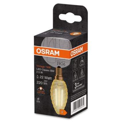 LED Žárovka VINTAGE E14/2,5W/230V 2400K - Osram