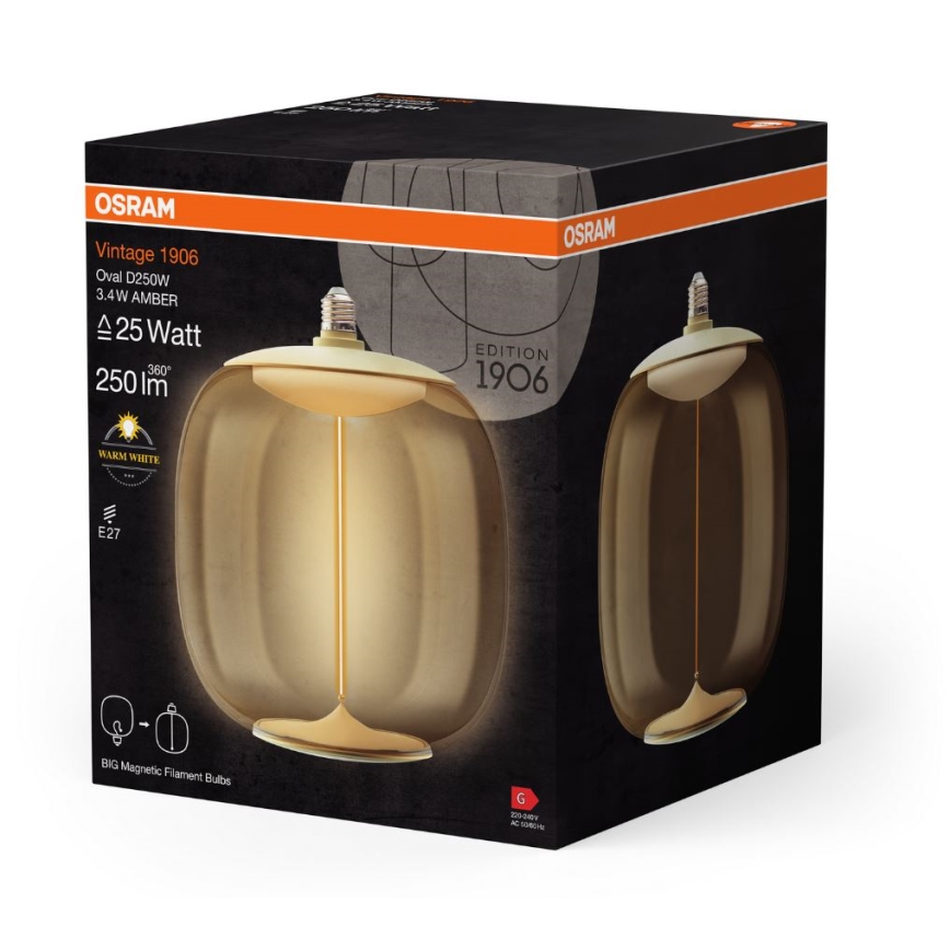 LED Žárovka VINTAGE FILAMENT E27/3,4W/230V 2700K - Osram