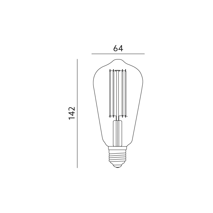 LED Žárovka VINTAGE FST64 E27/7W/230V 2700K