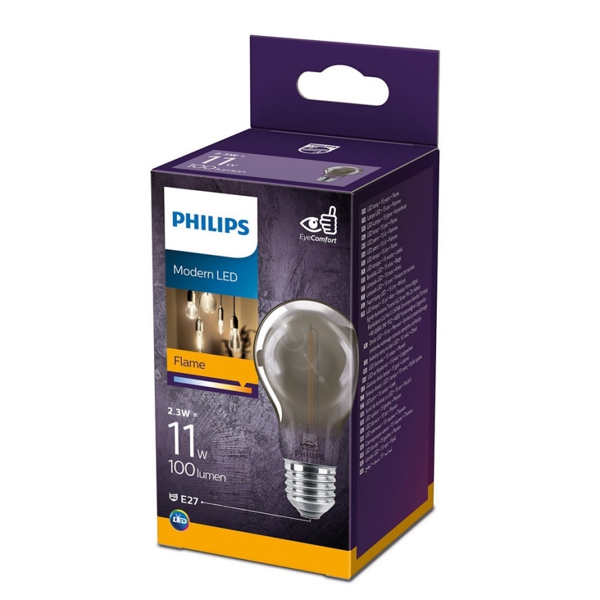 LED Žárovka VINTAGE Philips A60 E27/2,3W/230V 1800K