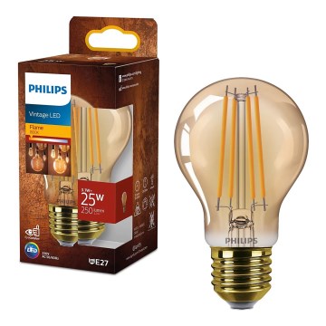 LED Žárovka VINTAGE Philips A60 E27/3,1W/230V 1800K