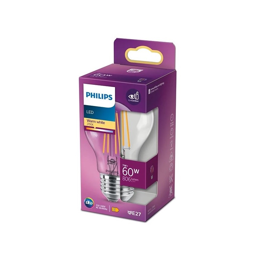 LED Žárovka VINTAGE Philips A60 E27/7W/230V 2700K