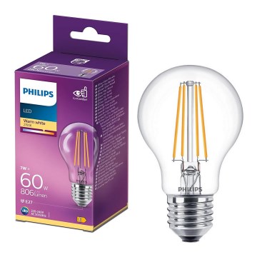 LED Žárovka VINTAGE Philips A60 E27/7W/230V 2700K