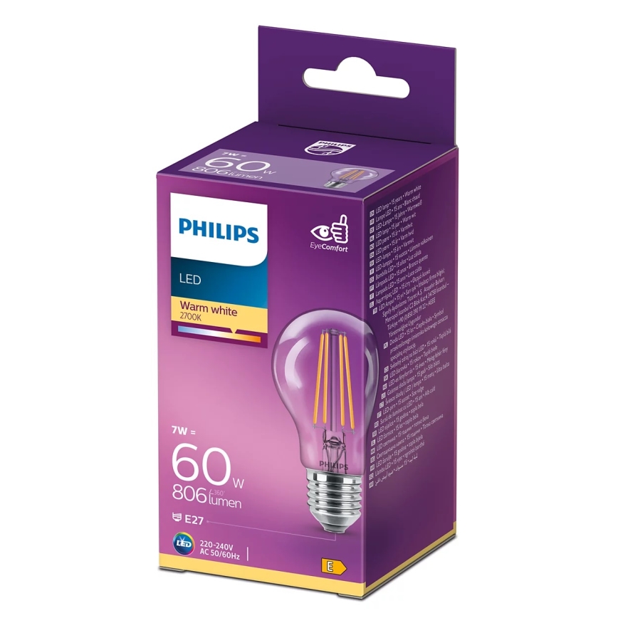 LED Žárovka VINTAGE Philips A60 E27/7W/230V 2700K