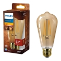 LED Žárovka VINTAGE Philips ST64 E27/7W/230V 1800K