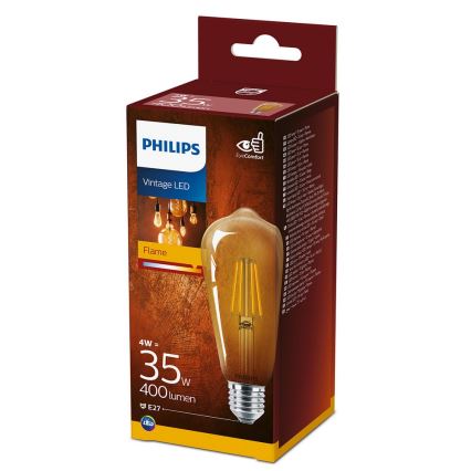 LED Žárovka VINTAGE Philips ST65 E27/4W/230V 2500K