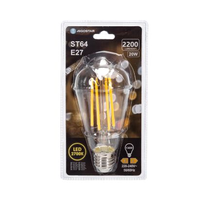 LED Žárovka VINTAGE ST64 E27/20W/230V 2700K - Aigostar