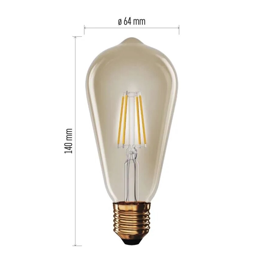 LED Žárovka VINTAGE ST64 E27/4,5W/230V 2200K