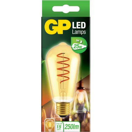 LED Žárovka VINTAGE ST64 E27/5W/230V 2000K - GP