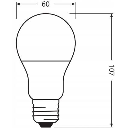 LED Žárovka z recyklovaného plastu A60 E27/8,5W/230V 2700K - Ledvance