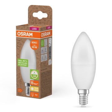 LED Žárovka z recyklovaného plastu B39 E14/7,5W/230V 2700K - Osram