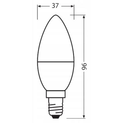 LED Žárovka z recyklovaného plastu B40 E14/4,9W/230V 2700K - Ledvance