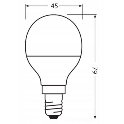 LED Žárovka z recyklovaného plastu P45 E14/4,9W/230V 4000K - Ledvance