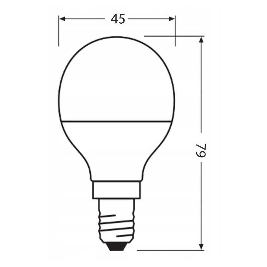 LED Žárovka z recyklovaného plastu P45 E14/4,9W/230V 4000K - Ledvance