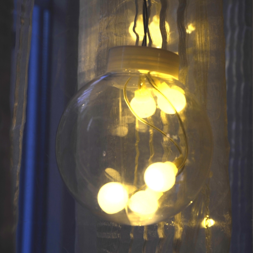 LED  závěs WISH BALLS 108xLED/8 funkcí 4,5 m teplá bílá
