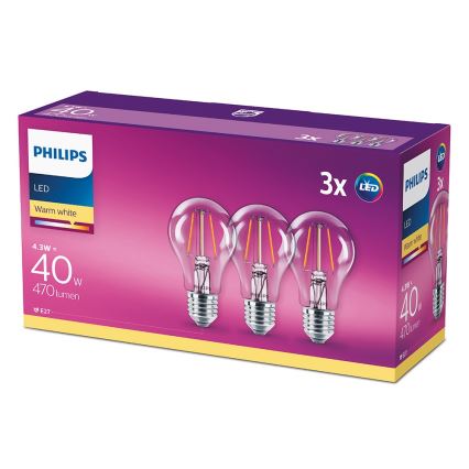 LED Závěsné svítidlo BASKET 3xE27/4,3W/230V