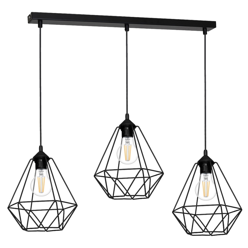 LED Závěsné svítidlo BASKET 3xE27/7W/230V