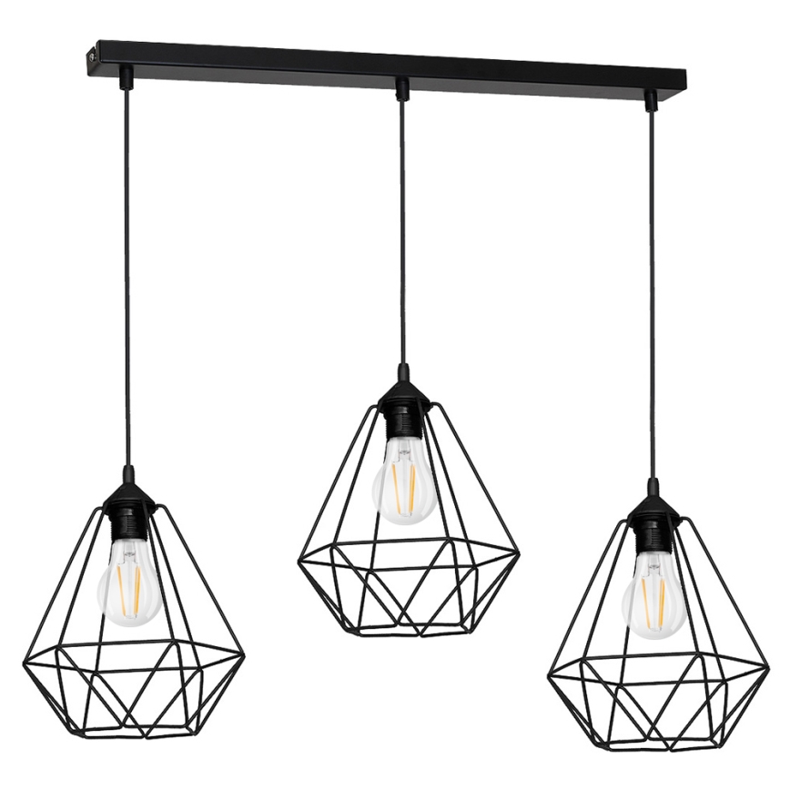 LED Závěsné svítidlo BASKET 3xE27/7W/230V