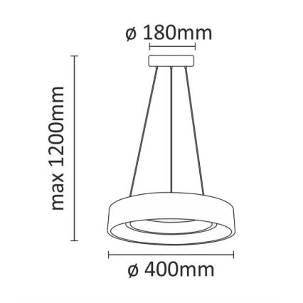 LED závěsné svítidlo BODO 1xLED/20W/230V černé