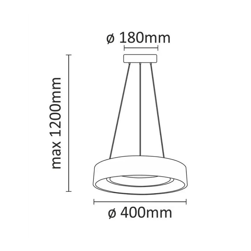 LED závěsné svítidlo BODO 1xLED/20W/230V černé