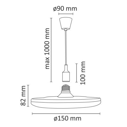 LED Závěsné svítidlo KIKI 1xE27/10W/230V zelené