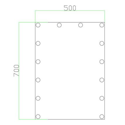 LED Zrcadlo s osvětlením 14xLED/1W/230V 3000/4000/6000K 70x50 cm IP44