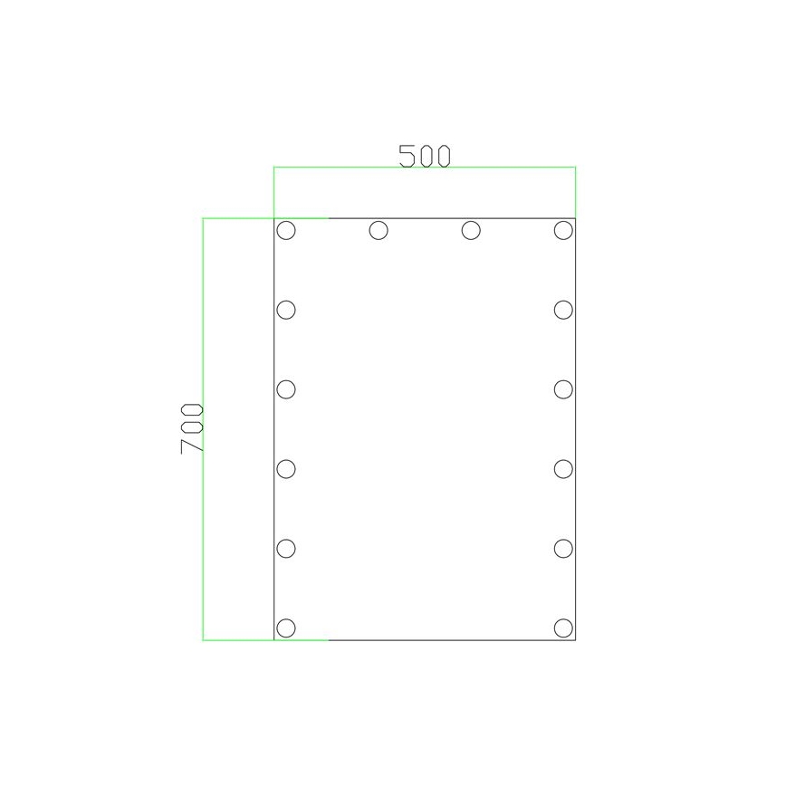 LED Zrcadlo s osvětlením 14xLED/1W/230V 3000/4000/6000K 70x50 cm IP44
