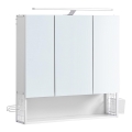 LED Zrcadlová koupelnová skříňka SKY 70x70x16 cm 230V bílá