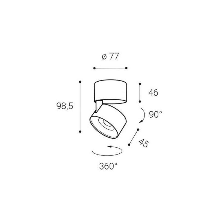 LED2 - LED Bodové svítidlo KLIP ON LED/11W/230V černá